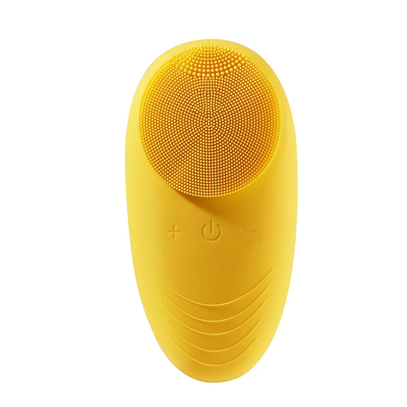 New Products Mini Silicone Face Scrubber Brush Vibration Acne Facial Cleaner Ionic Silicon Electric Brush Face Cleaning Brush